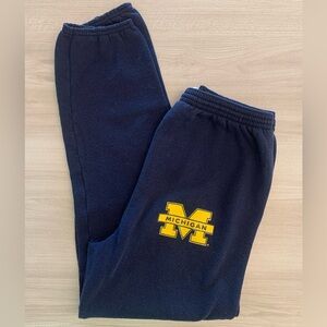 Vintage Michigan Wolverines Jogger Sweatpants Mens Lg Made In USA